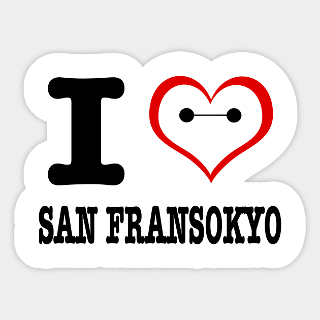 I Love San Fransokyo Sticker by BlackSteed